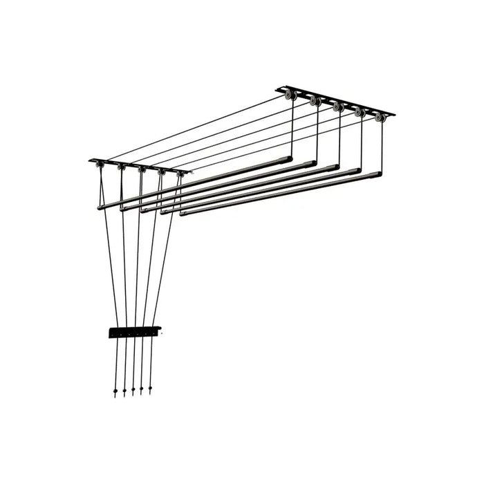 CEILING SPACE CLOTHES DRYER 2 M 6 POSITIONS BLACK MAK - Простори и сушилници<<<Домашни потреби<<<Кухня<<<Praktiker