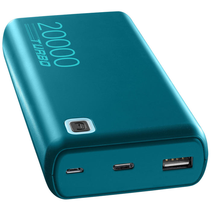 EXTERNAL BATTERY CELLULAR LINE ESSENCE TURBO 20000 mAh GREEN