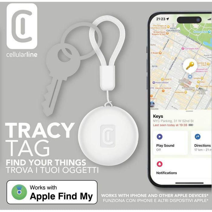 CELLULAR LINE TRACY TAG FOR IOS WHITE