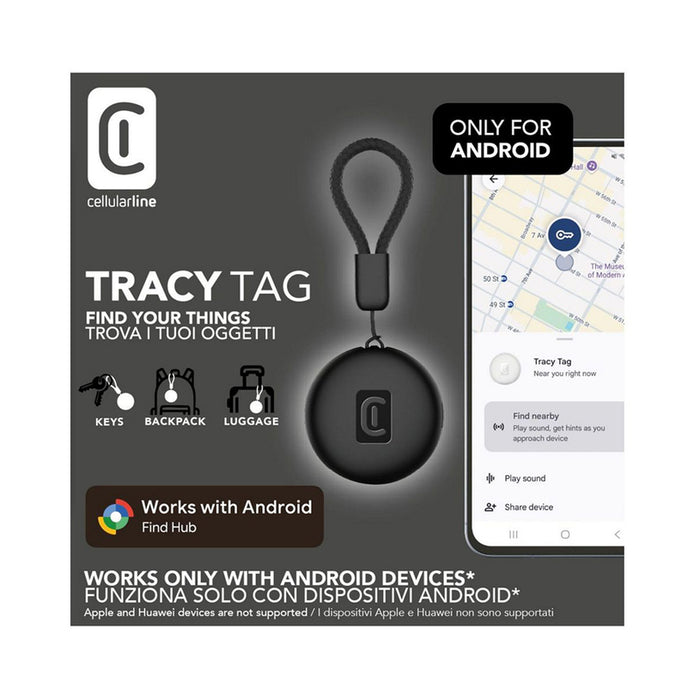 CELLULAR LINE TRACY TAG FOR ANDROID BLACK