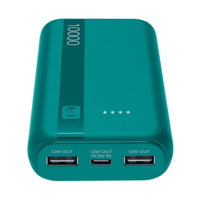EXTERNAL BATTERY CELLULAR LINE ESSENCE ENTRY 10000 mAh GREEN