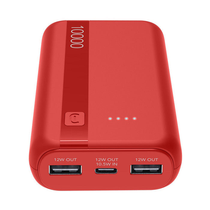 EXTERNAL BATTERY CELLULAR LINE ESSENCE ENTRY 10000 mAh RED