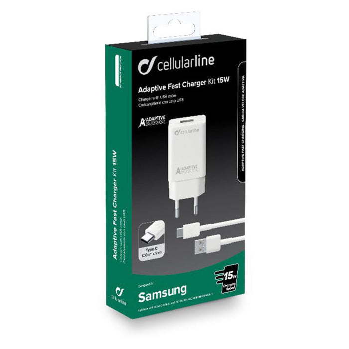 CHARGER 220V 15W + TYPE-C CABLE SAMSUNG Adaptive Fast Charging