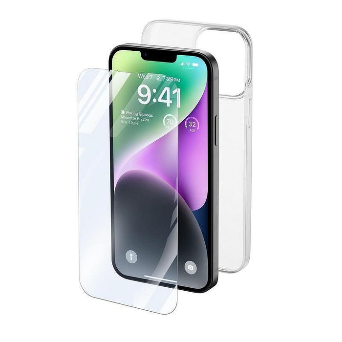 Case Cellularline iPhone 14 Plus transparent + display protector