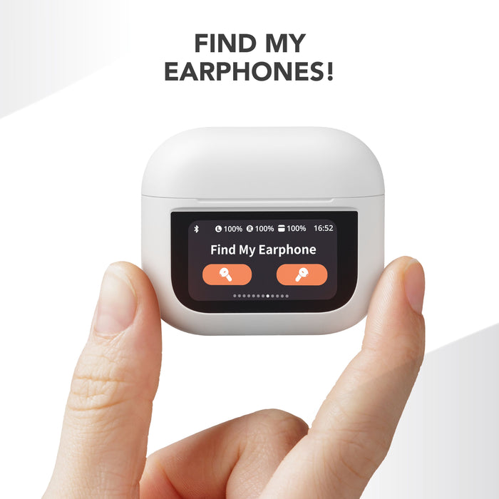 True wireless headphones CELLULAR LINE SOUND GROOVE-LCD WHITE