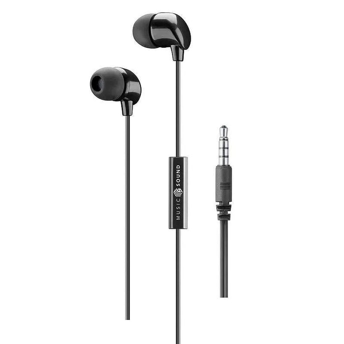 Headphones with microphone Cellularline Music Sound AUINEARMSK black