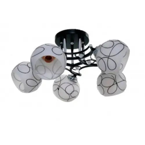 CELTIC CHANDELIER 30W 5XE27 CHROME/BLACK NG - Полилеи<<<Вътрешно осветление<<<Мебели и интериор<<<Praktiker