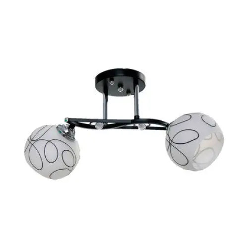 CELTIC CHANDELIER CHROME/BLACK 2XE27 30W NG - Полилеи<<<Вътрешно осветление<<<Мебели и