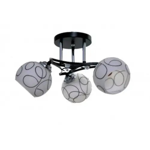 CELTIC CHANDELIER CHROME/BLACK 3XE27 30W NG - Полилеи<<<Вътрешно осветление<<<Мебели и