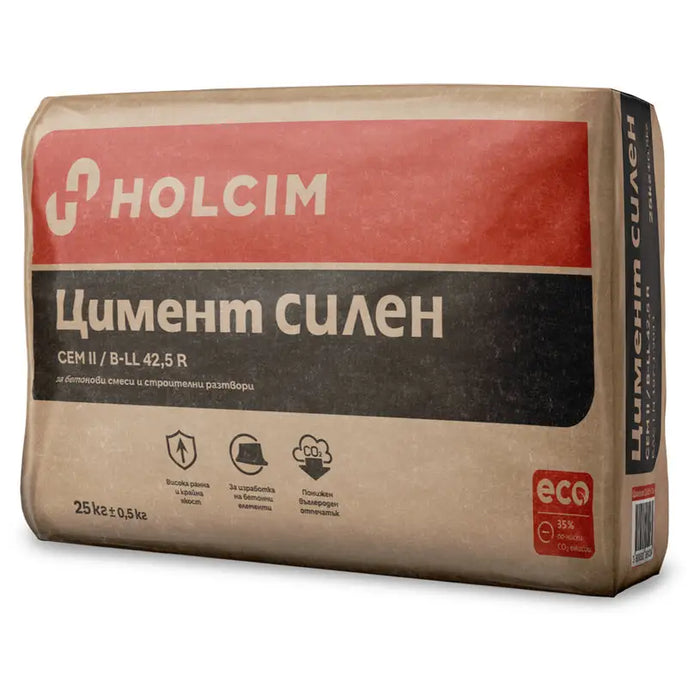 CEMENT HOLCIM CEMENT CEM II/B-LL 42.5R - Цимент и преобразуватели<<<Сухи строителни смеси<<<Строителни