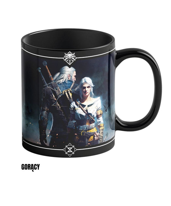 Mug Good Loot The Witcher 3 Art Heat Reveal - Geralt & Ciri 480 ml Black