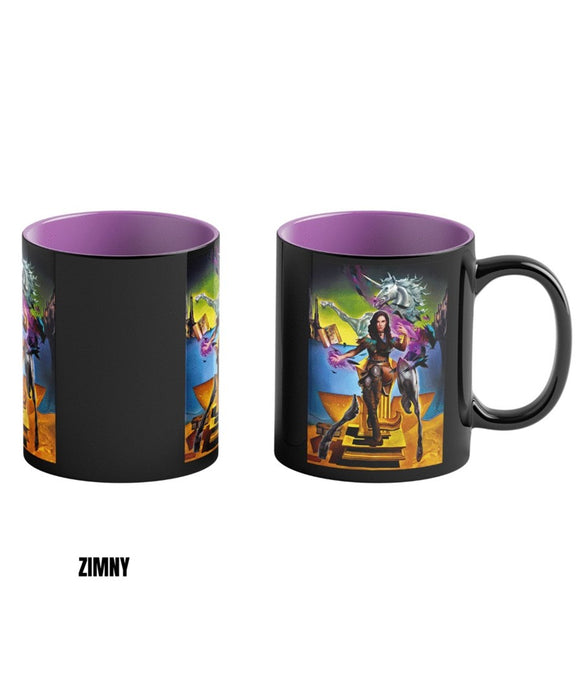 Heat Reveal Mug Good Loot The Witcher 3 Game Art Chronicles - Yennefer & Salvador Dali 450 ml Black, Purple
