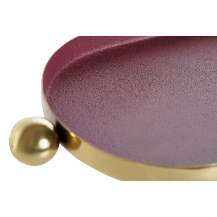 Centerpiece DKD Home Decor Orange Magenta Golden Iron 35 x 13 x 3 cm (2 Units) - Декорация и Осветление<<<Дом