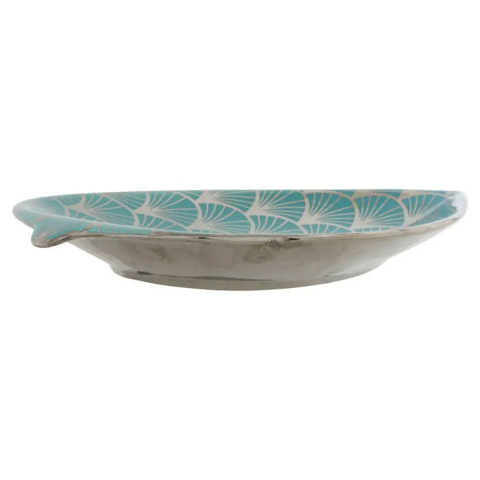 Centerpiece DKD Home Decor Turquoise Porcelain 27,5 x 16 x 3 cm - Декорация и Осветление<<<Дом