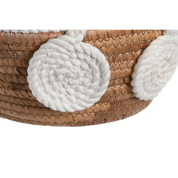 Centerpiece DKD Home Decor White Natural Rope Natural Fibre 29 x 29 x 14 cm 30 x 30 x 14 cm 32 x 32 x 14 cm - Декорация