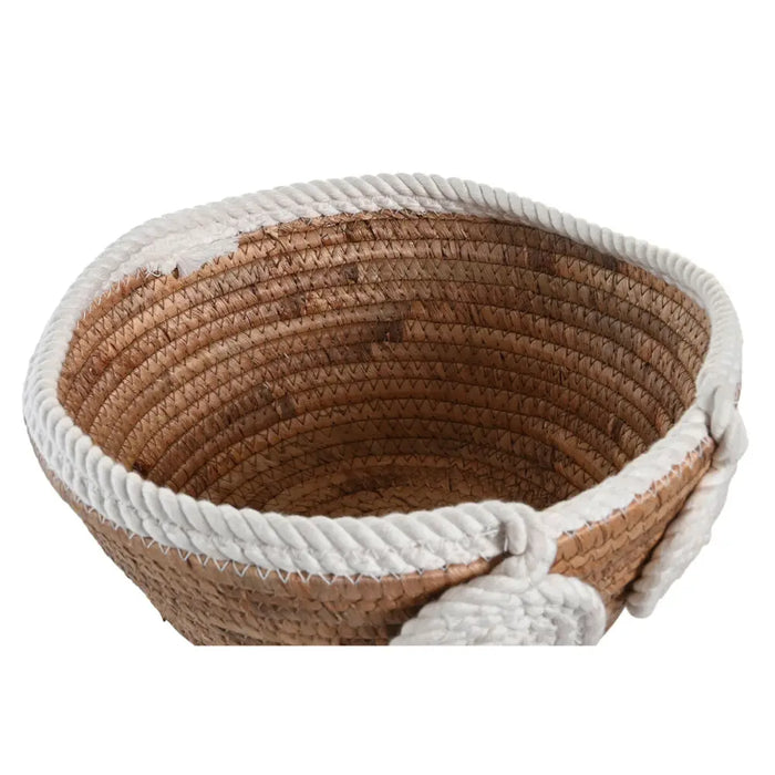Centerpiece DKD Home Decor White Natural Rope Natural Fibre 29 x 29 x 14 cm 30 x 30 x 14 cm 32 x 32 x 14 cm - Декорация