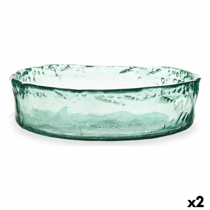 Centerpiece Gift Decor Transparent Crystal Recycled glass 30 x 8 x 30 cm (2 Units) - Декорация и Осветление<<<Дом