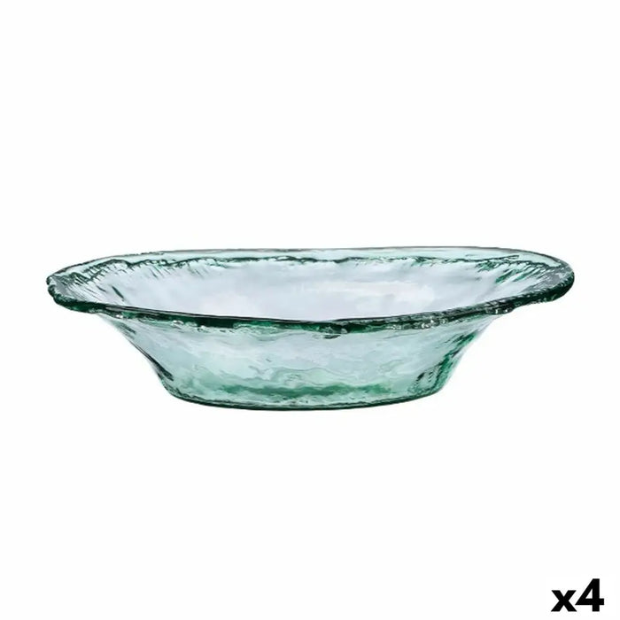 Centerpiece Gift Decor Transparent Glass 42 x 9 x 29,5 cm (4 Units) - Декорация и Осветление<<<Дом