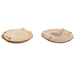 Centerpiece Home ESPRIT Brown Golden Metal MDF Wood 30 x 30 x 4 cm (2 Units) - Украса за средата на масата и