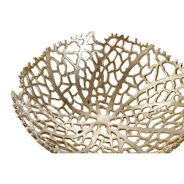 Centerpiece Home ESPRIT Golden Aluminium 34 X 34 X 12 cm - Украса за средата на масата и вази<<<Декорация и