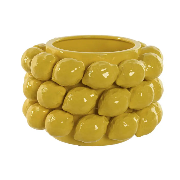 Centerpiece Home ESPRIT Yellow Ceramic Stoneware 28 x 28 x 20 cm - Украса за средата на масата и вази<<<Декорация и