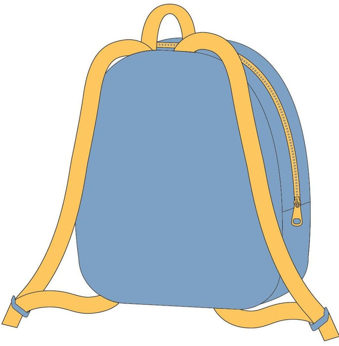 School Bag Stitch Blue 18 x 22 x 4 cm