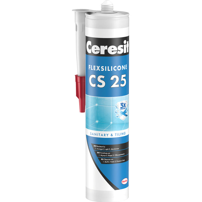 SANITARY SILICONE CEMENT GREY CERESIT CS 25