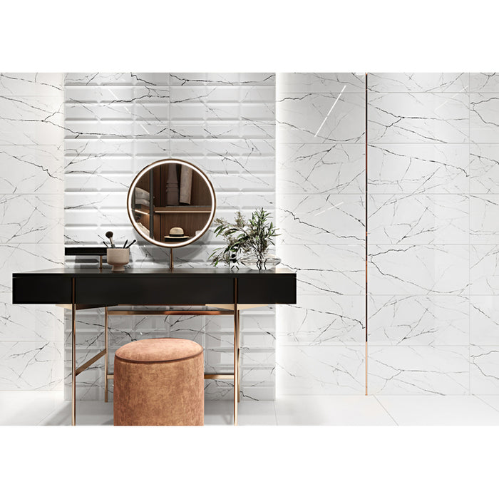 FAIENCE DECOR CERSANIT ARCE WHITE STRUCTURE 29.7X60 C