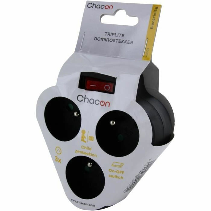 3-socket plugboard with power switch Chacon Dominó 3x16A