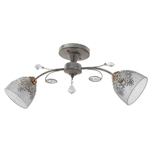 CHANDELIER 2XE27 40W WHITE GOLD NG DANTELA - Полилеи<<<Вътрешно осветление<<<Мебели и