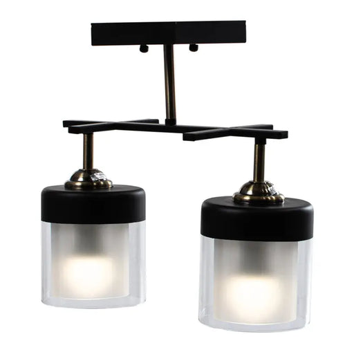 CHANDELIER 2XE27 BLACK INTO BEKY - Полилеи<<<Вътрешно осветление<<<Мебели и интериор<<<Praktiker