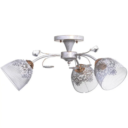 CHANDELIER 3XE27 40W WHITE GOLD NG DANTELA - Полилеи<<<Вътрешно осветление<<<Мебели и интериор<<<Praktiker