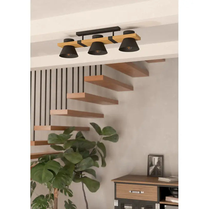 CHANDELIER 3XE27 BLACK EGLO MACCLES - Полилеи<<<Вътрешно осветление<<<Мебели и интериор<<<Praktiker