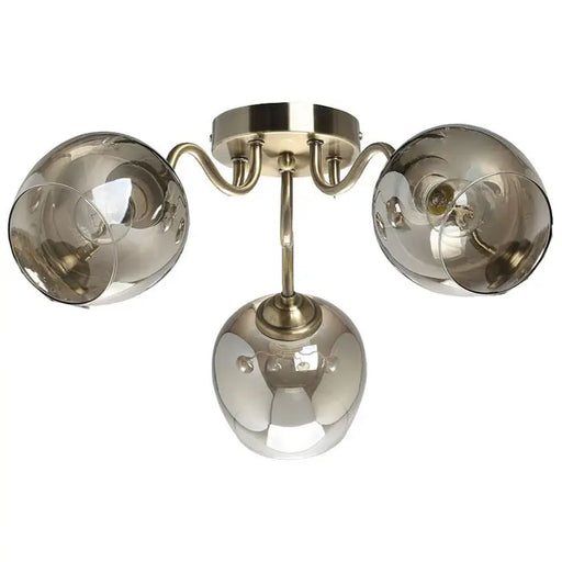 CHANDELIER 3XE27 BRASS INTO IREN - Полилеи<<<Вътрешно осветление<<<Мебели и интериор<<<Praktiker&&&Полилеи<<<Вътрешно