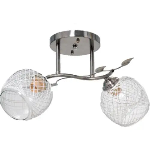 CHANDELIER MATT MATT/CHROME 2XE27 30W NG - Полилеи<<<Вътрешно осветление<<<Мебели и