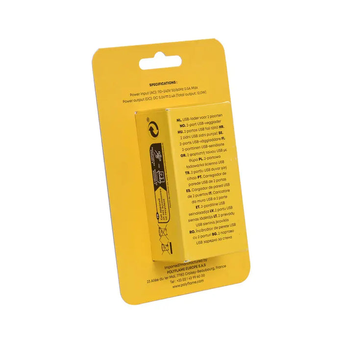 CHARGED FROM EL. NETWORK 2 X USB 5V/2.4A TEKMEE FAST CHARGE - Зарядни устройства<<<Батерии и