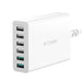Charger 6x USB Blitzwolf BW-S15 QC 3.0 60 W (white) - mains chargers<<<Chargers<<<GSM Accessories<<<InnproXML
