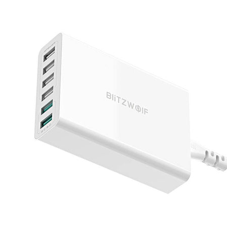 Charger 6x USB Blitzwolf BW-S15 QC 3.0 60 W (white) - mains chargers<<<Chargers<<<GSM Accessories<<<InnproXML