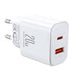 Charger Flash Joyroom JR-TCF05 (EU) 20W A + C (white) - mains chargers<<<Chargers<<<GSM Accessories<<<InnproXML