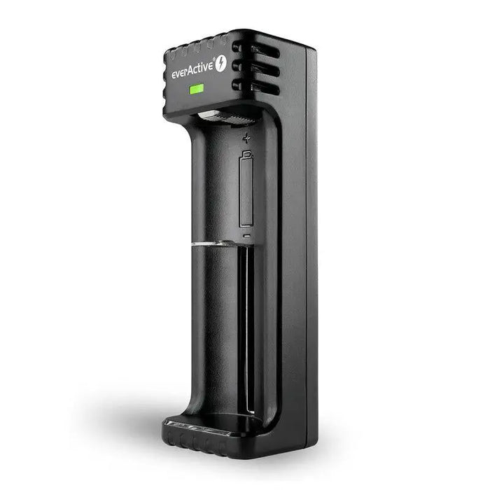 Charger for LiIon batteries 3.7v CR18650,CR123,14500 1 socket USB micro LC-100 EverActive - Зарядни устройства и