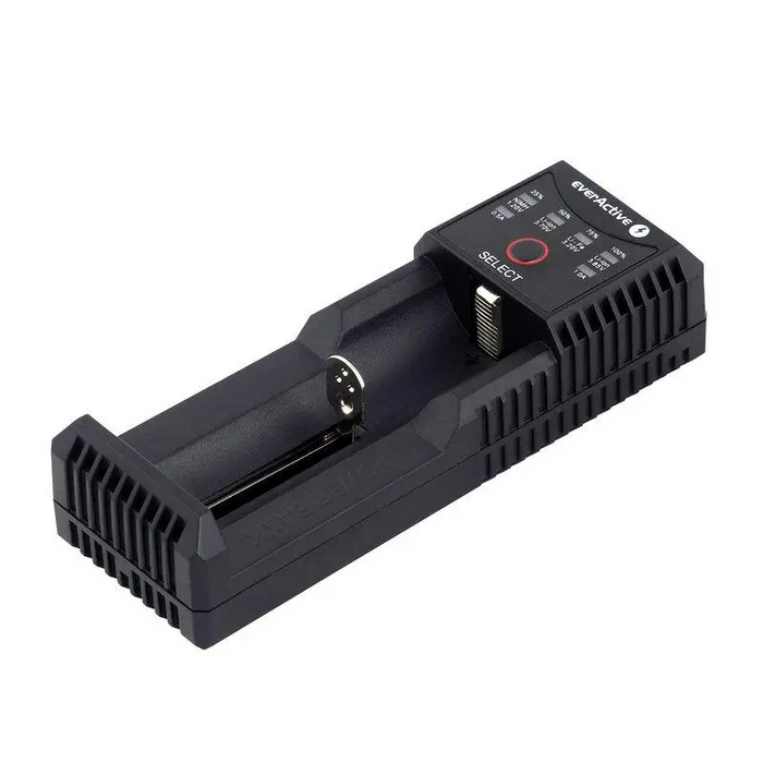 Charger for LiIon/NiMh batteries 3.7v/1.2v universal 1 socket USB micro UC-100 EverActive - Зарядни устройства и