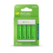 Charger GP BATTERIES E411 + 2100mAh AA For 4 pieces NiMH - Зарядни устройства и адаптери<<<Батерии и зарядни