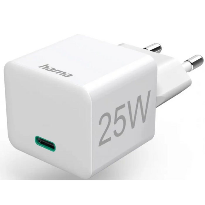 Charger HAMA-201652 220V USB-C 25W white - Аксесоари за смартфон<<<Аксесоари<<<TechMart&&&Аксесоари за