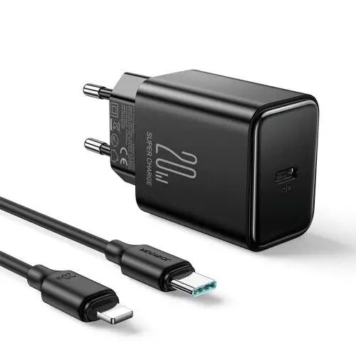 Charger Joyroom JR-TCF06 Flash PD 20W + Cable 1m (Black) - Travel Charger<<<Accessories<<<Основна<<<DunaXML&&&mains