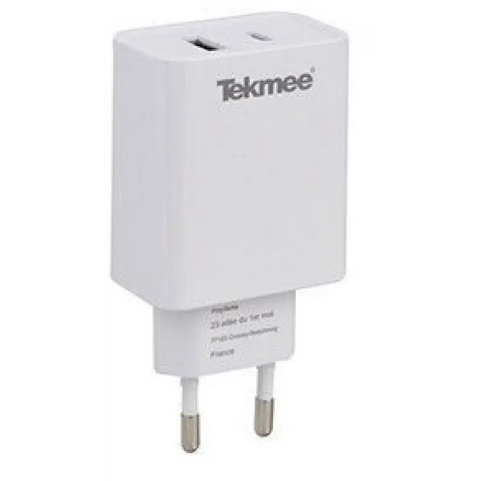 Charger Tekmee 20W for USB + Type-C PD/QC3 40430090 white - Аксесоари за смартфон<<<Аксесоари<<<TechMart&&&Аксесоари за