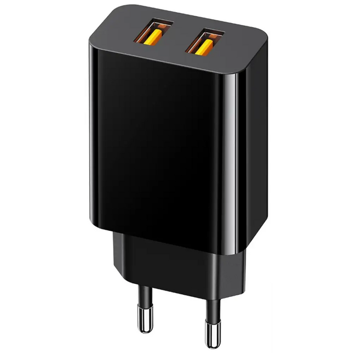 Charger X-MART Dual USB CHARGER 18W Black - Аксесоари за смартфон<<<Аксесоари<<<TechMart&&&Аксесоари за