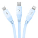 Charging Cable 3w1 Baseus USB to USB-C USB-M Lightning 3,5A 1,1m (blue) - Combo Cables<<<USB cables<<<GSM