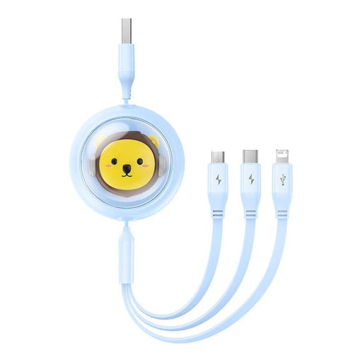 Charging Cable 3w1 Baseus USB to USB-C USB-M Lightning 3,5A 1,1m (blue) - Combo Cables<<<USB cables<<<GSM
