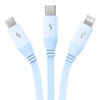 Charging Cable 3w1 Baseus USB to USB-C USB-M Lightning 3,5A 1,1m (blue) - Combo Cables<<<USB cables<<<GSM