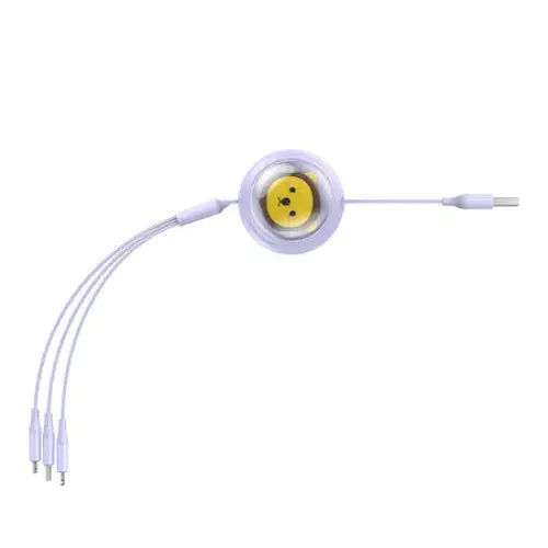 Charging Cable 3w1 Baseus USB to USB-C USB-M Lightning 3,5A 1,1m (purple) - Combo Cables<<<USB cables<<<GSM